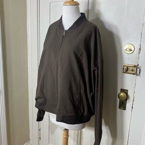 ASOS Design Brown Casual Boxy Bomber Style Jacket or Coat Unisex L